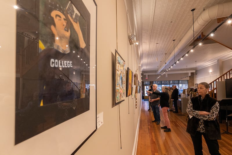 Fifty-five artists submitted 88 pieces for the first student art show Friday, March 28, 2025, at The Next Picture Show in Dixon. The show had works from six local high schools.