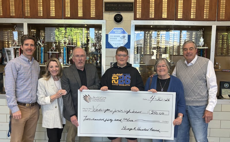 The George A. Hunter Memorial Fund has awarded its first annual grant to Oglesby Washington Junior High School’s library.