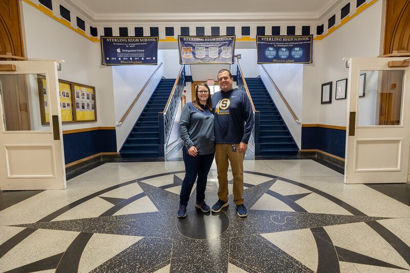 Jamie and Kyle Ruiz both teach and coach at Sterling High School.