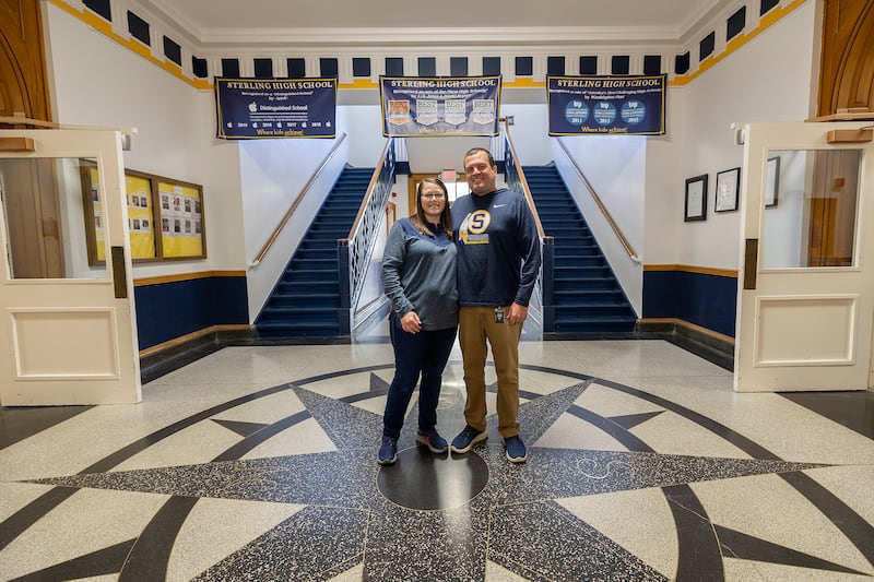 Jamie and Kyle Ruiz both teach and coach at Sterling High School.