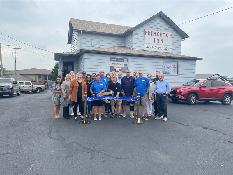The Princeton Inn, a local business that has served the Princeton area for decades, pose with the Princeton Area Chamber of Commerce along with Owners Dave Shouse, Gary Phillips, Shellee Monier and Jeff Piper.