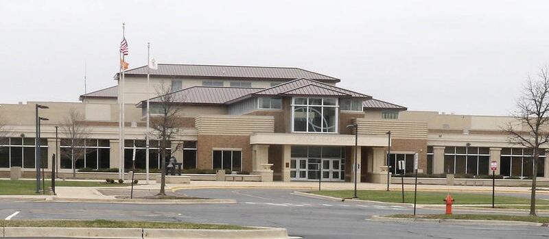 Shaw Local April 2020 file photo – DeKalb High School, 501 W. Dresser Road, shown here in April 2020.