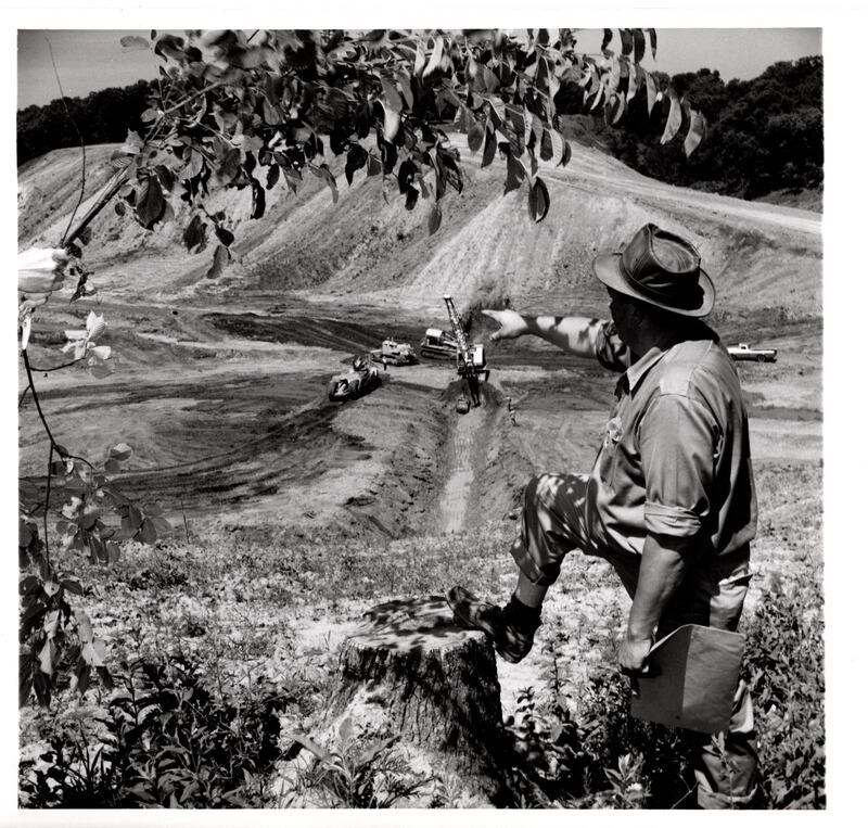 When Logan Junior High students present “There’s History All Around Us” at the March 10 program in Tiskilwa, one topic will be the 1959-60 Watershed Project. During the construction of the land dams, village president Bill Waca (pictured here) served as liaison between the U.S. Soil Conservation Service and Strunk Brothers Construction Company.