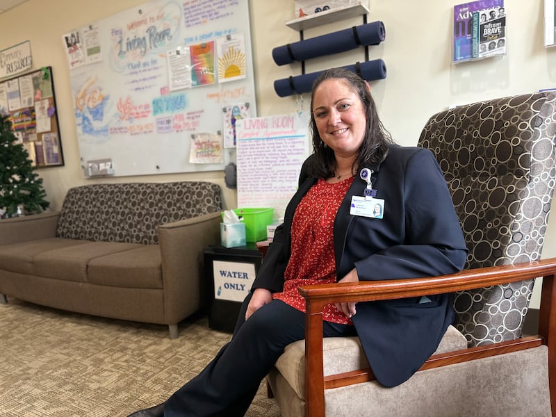 Director of Behavioral Health Sycamore and the Ben Gordon Center Sabrina Nicholson sits in the center's Living Room on Dec. 19, 2024. Nicholson said the space has seen significant growth in 2024.