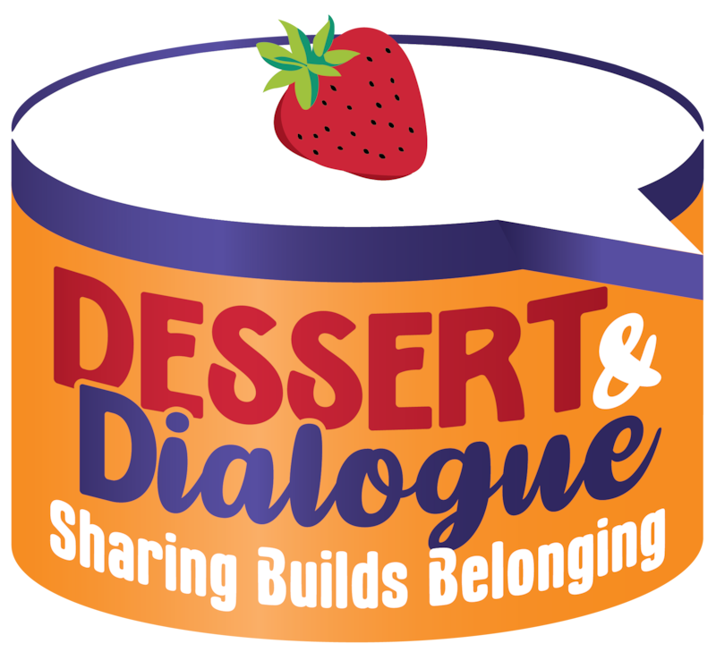 The “Dessert and Dialogue” discussion series logo