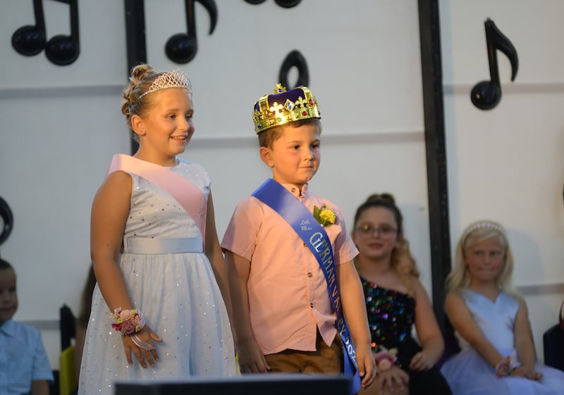 Addison Wilken, 8, and Tobias Smice, 6, were named 2025 German Valley Days Little Miss and Mister on Saturday, July 19, 2025 at German Valley Days.