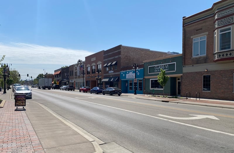 Downtown DeKalb at Lincoln Highway and Second Street on Friday, May 15, 2026.