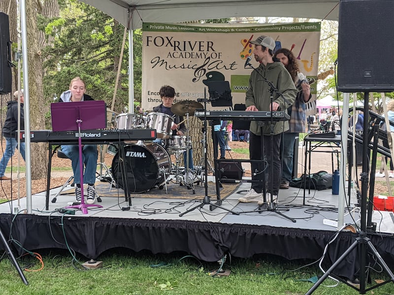Students from the Fox River Academy of Music & Art entertained the May 4 crowd at Wine on the Fox with several songs, including an instrumental version of The Beatles’ song "Ob-La-Di, Ob-La-Da."