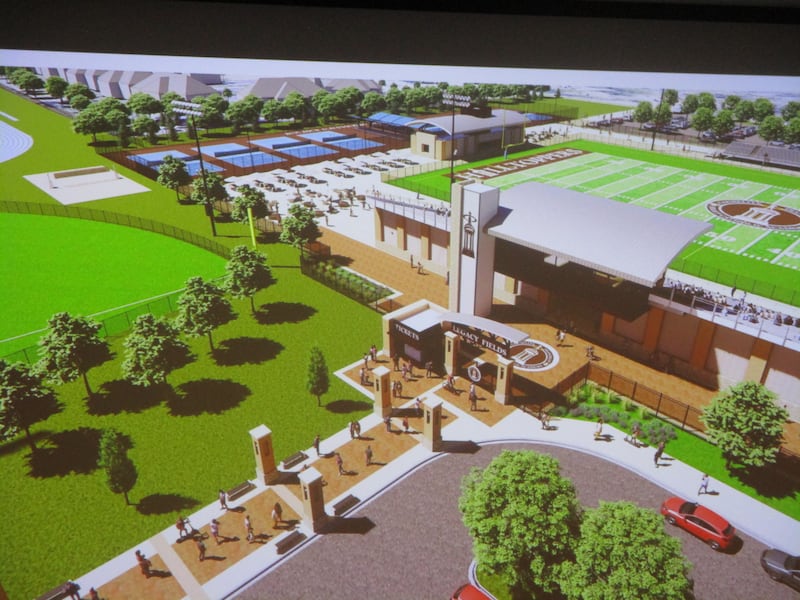 Artist's rendering shows what future Joliet Catholic Academy Stadium may look like. Nov. 20, 2025