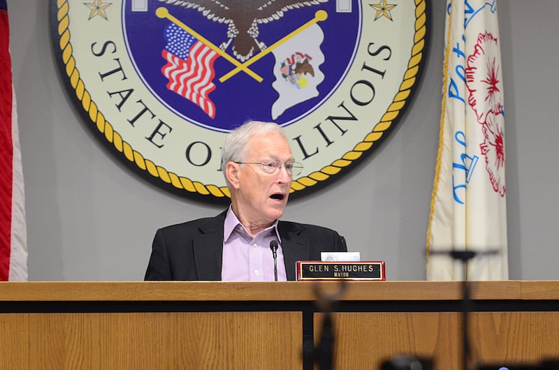 Dixon Mayor Glen Hughes talks about the upcoming budget during a city council meeting Monday, Nov. 17, 2025.