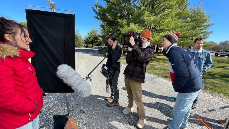 A Behind The Scenes look at filming for "When the Night Falls," which took place in Kankakee County.