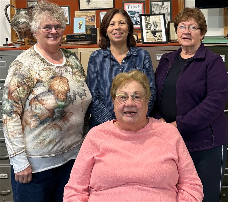Pictured are President Arlene Sangmeister, seated, and, back, left to right are Secretary Dawn Hayenga Somers, Treasurer Kris Gilbert and Vice President Beth Baker Simeone.