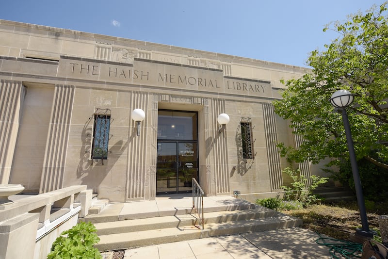 The Haish Memorial Library, DeKalb Public Library, in DeKalb.