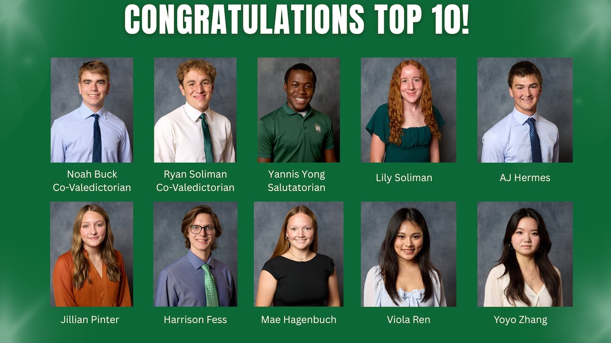 St. Bede Academy announces the top 10 students of 2026