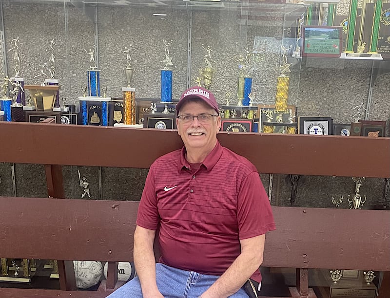 Morris public address announcer Jeff Vogen has been the voice of football games for more than 20 years.