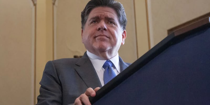 Gov. JB Pritzker responds to reporters’ questions at a morning news conference on June 1. Pritzker said a Bears deal is not off the table, but still a long way from fruition.