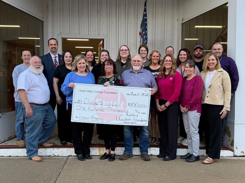 The Amboy Education Foundation donated $100,000 to the Clipper Campaign to fund Amboy students enrolled in Sauk Valley Community College's Impact program.