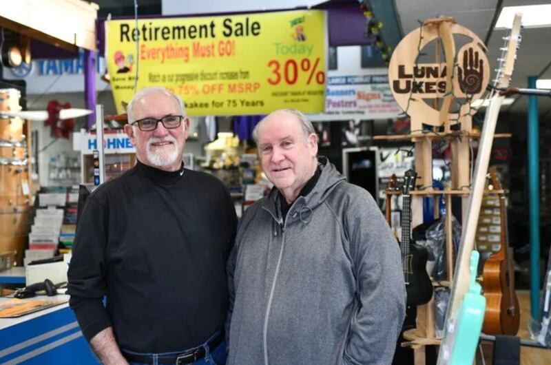 Veronda’s Music owners and brothers, Bill and Nick Veronda, have started the process of liquidating the inventory at its Kennedy Drive store after 75 years of business.