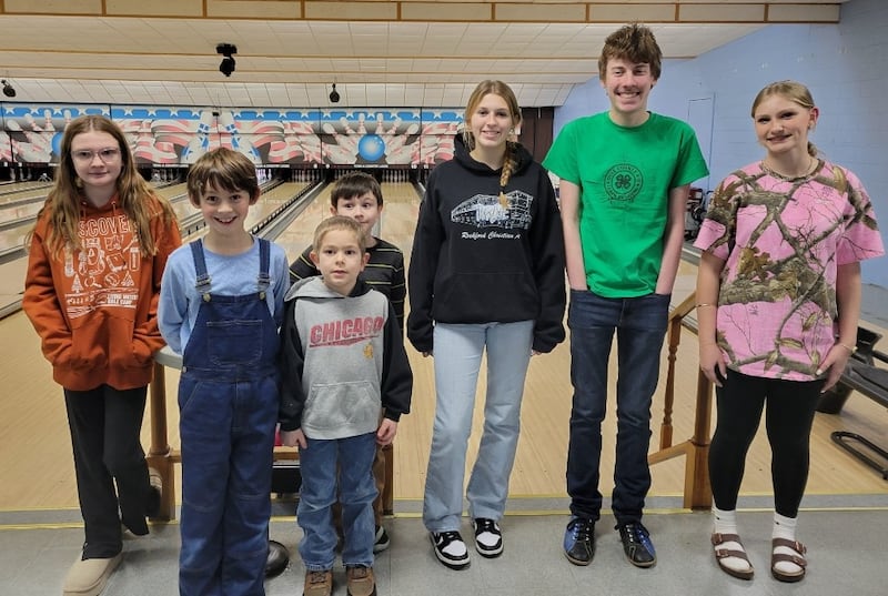 Pictured are the members who participated along with a guest, Hazel Friday, Luis Smith, Theo Slattery, Finn Slattery, Lydia Sherburne, Kolton Motszko and Bella Hammond.