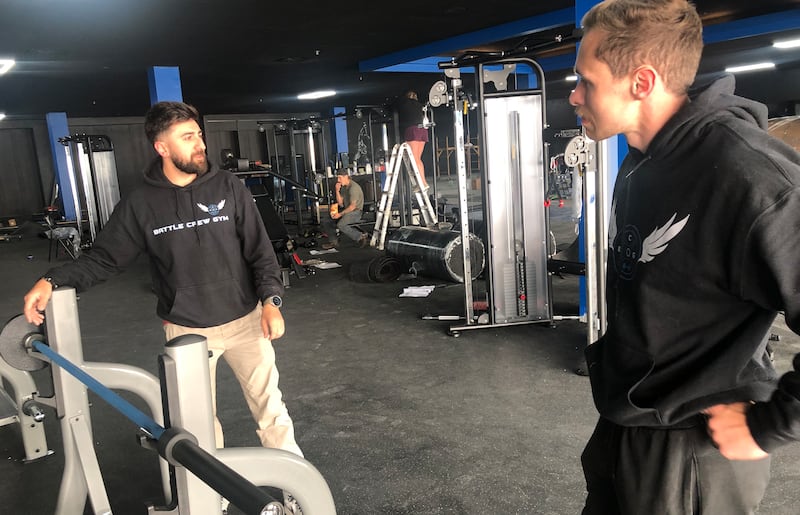 Jonathan Yousif, left, and Jared Schnulle, are working to open Battle Crew Gym, 1792 N. Richmond Road, McHenry. The independent gym is set to open Saturday, June 21, 2025.