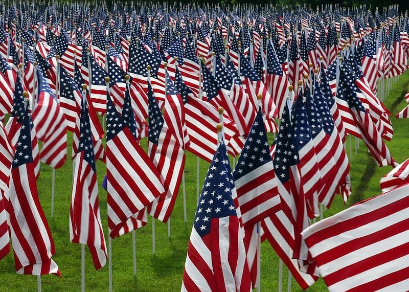 American flags