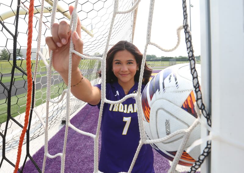 Mendota's Crystal Garcia poses for a photo on Tuesday, June 10, 2025 at Mendota High School. Garcia is the 2025 NewsTribune girls soccer player of the year.