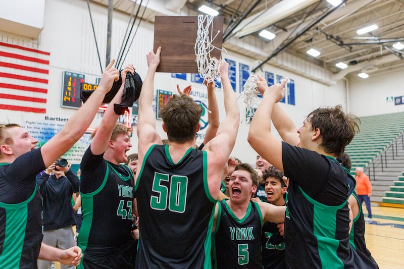 York wins at the Class 4A Bartlett Sectional Final against Glenbard East on Friday, March 6,2026 in Bartlett.