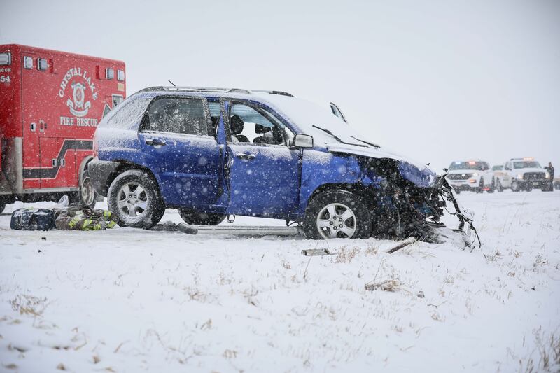 Three people were critically injured in a crash near Union Sunday, March 16, 2025.