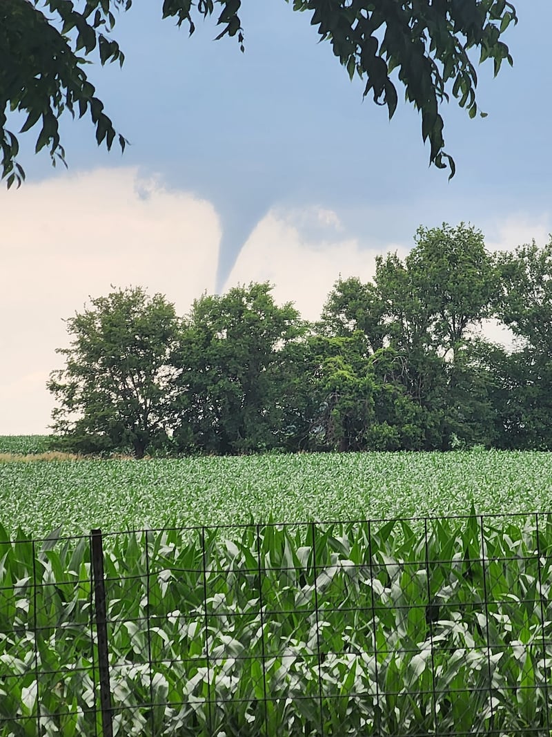 Funnel clouds on June 25 appeared in a number of areas around Jasper County. Only a few weak tornadoes were reported to the National Weather Service and emergency management, resulting mainly in field damges.