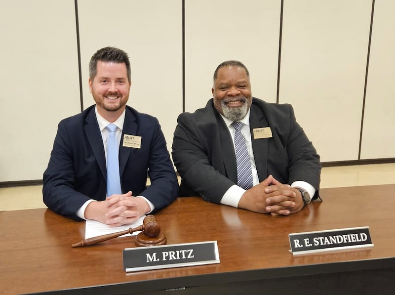 Matthew Pritz and R. Emil Standfield were voted as the new President and Vice President of the Joliet Public Schools District 86 Board of School Inspectors on Wednesday, May 13, 2026.