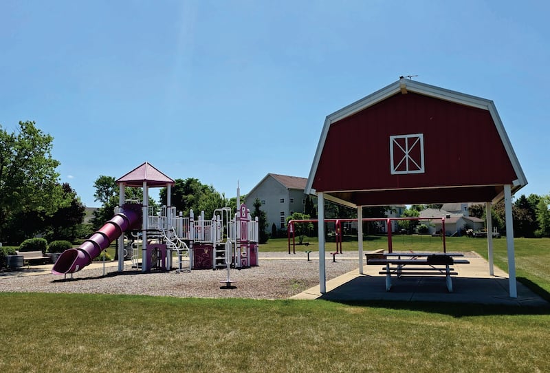 The current Sunflower Park playground In Yorkville is undergoing a tear-down and re-build. The new playground will feature all-new "inclusive" equipment.
