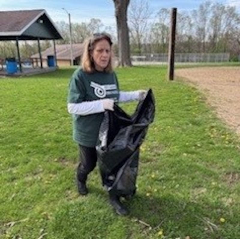 In celebration of Earth Day, a group of Spring Valley City Bank employees canvassed local parks for trash.