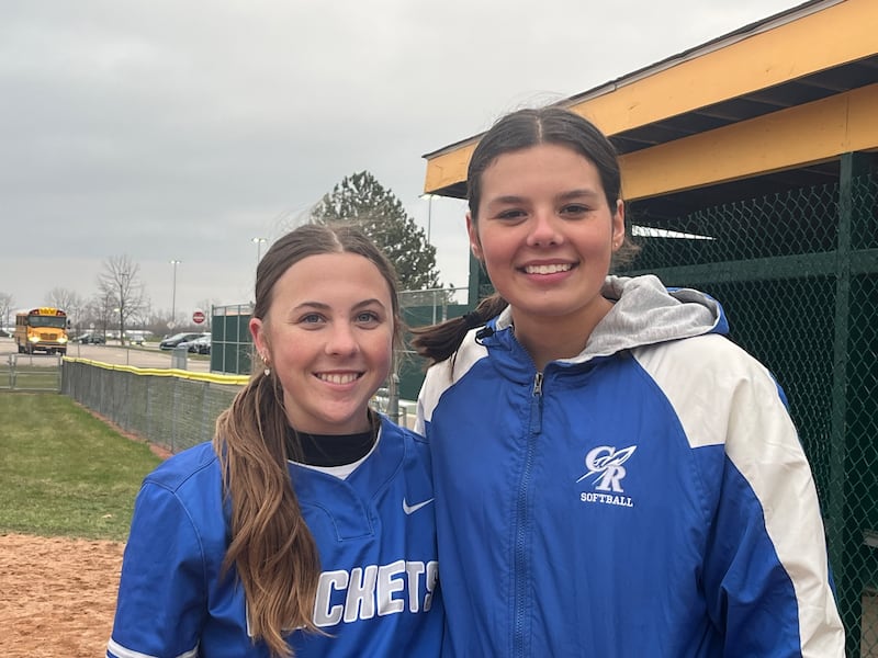 Kelsey Covey (left) and Isabelle Reed, Burlington Central