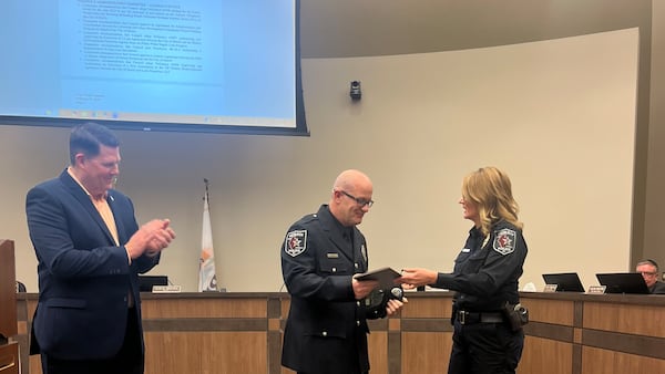Morris Police Department promotes School Resource Officer Evans to sergeant