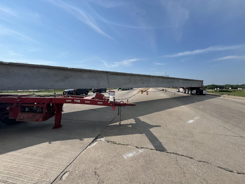 A semi carrying a beam broke down on Illinois Route 47 on Tuesday, July 8 as it made the turn off of Interstate 80.