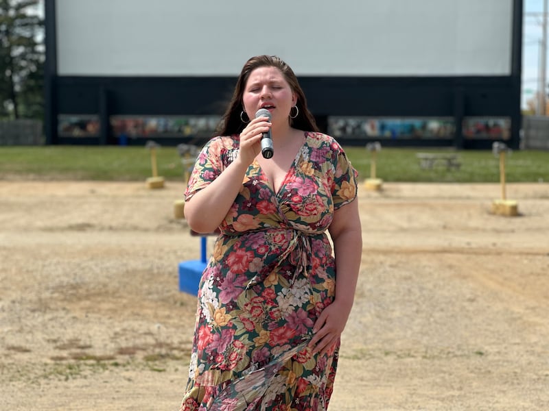 Eighteen-year-old Katherine "Kat" Glenn-Porter of Lakemoor will be the first to perform a live rendition of the national anthem before the movies start at the McHenry Outdoor Theater this season. Her performance is scheduled for Sunday, May 25.