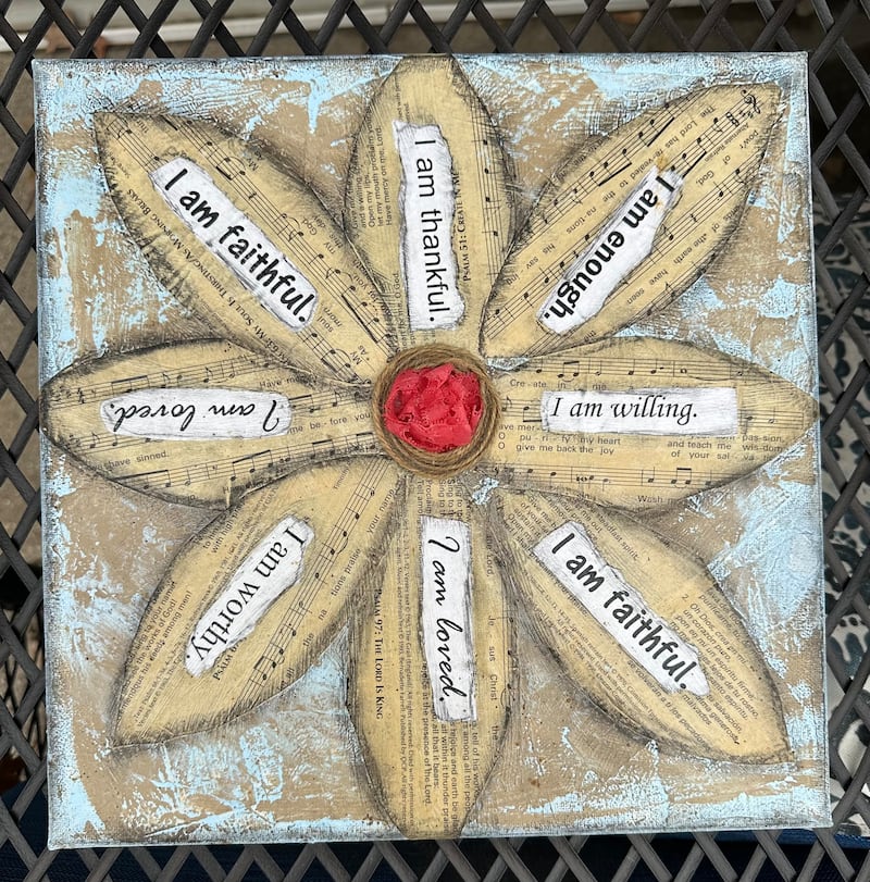 Color Me Happy, a hands-on mixed media art experience, will be led by Mary Oros, who will guide participants in creating a Positive Affirmation Flower canvas designed to inspire joy, confidence and self-love.