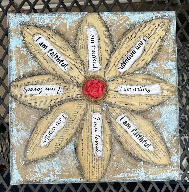 Color Me Happy, a hands-on mixed media art experience, will be led by Mary Oros, who will guide participants in creating a Positive Affirmation Flower canvas designed to inspire joy, confidence and self-love.