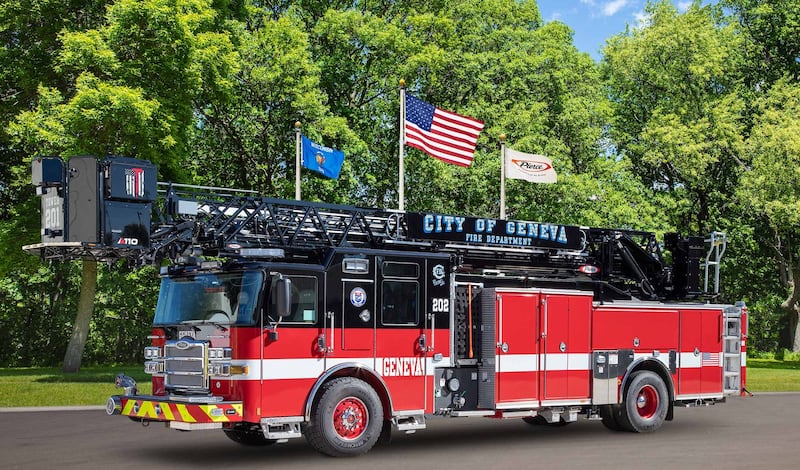 The Geneva Fire Department's 40-foot tower truck is 12.7 feet high. City officials made a portion of Evernia Court no parking after the truck could not make the turn because vehicles were parked there.