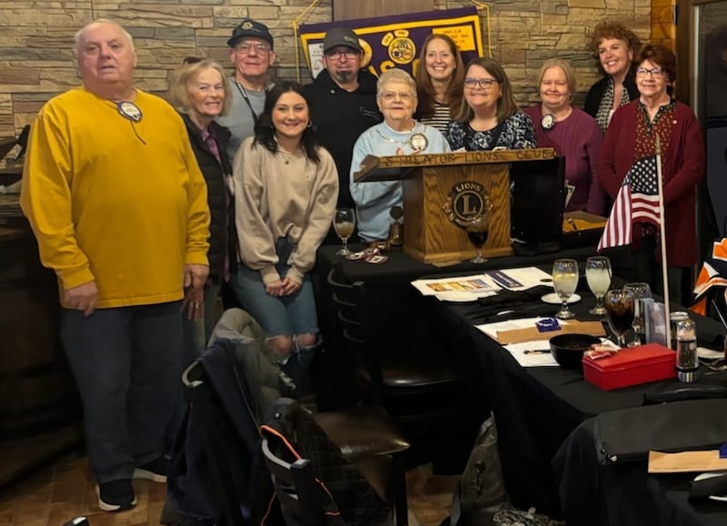 Streator Lions Club sponsors Harvey Middleton (back row, from left), Pam Podkanowicz, Steve Trzepacz, lions Matt Vincent, Gwen Vincent, Penny Schafer, Merianne Morris, Kay Fulkerson, (front row) Carolyn Erler and Sandra Shartzer