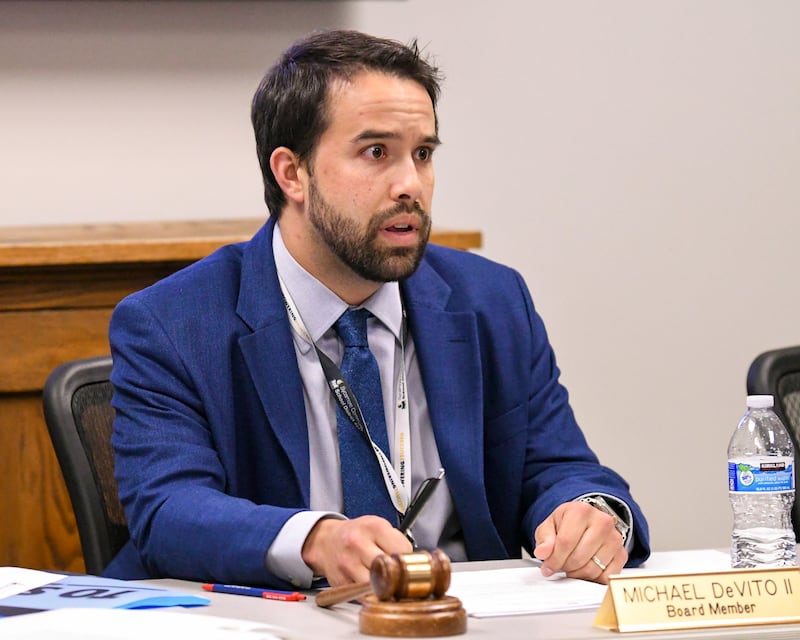 Sycamore board president Michael DeVito II