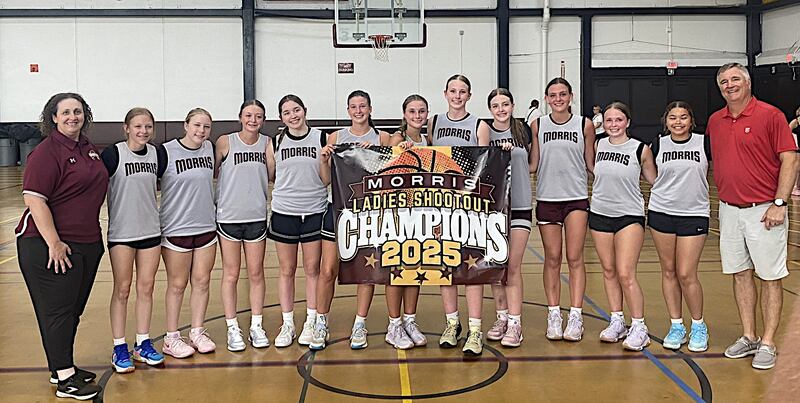 The Morris girls basketball team won the championship at its own Ladies Shootout for the first time in the event's 28 years.