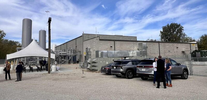 Visitors gather at an open house event for the new Lee County Renewable Natural Gas facility at 1005 Corregidor Rd. in Dixon on Oct. 1, 2025.