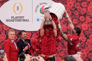Top-seeded Indiana routs Alabama 38-3 for its first Rose Bowl victory, roaring into CFP semifinals