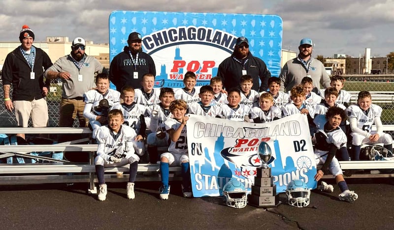 The 8U Wolfpack captured the Pop Warner 8U Illinois Division 2 state championship thanks to a 25-12 triumph over the Illinois Junior Celtics.
