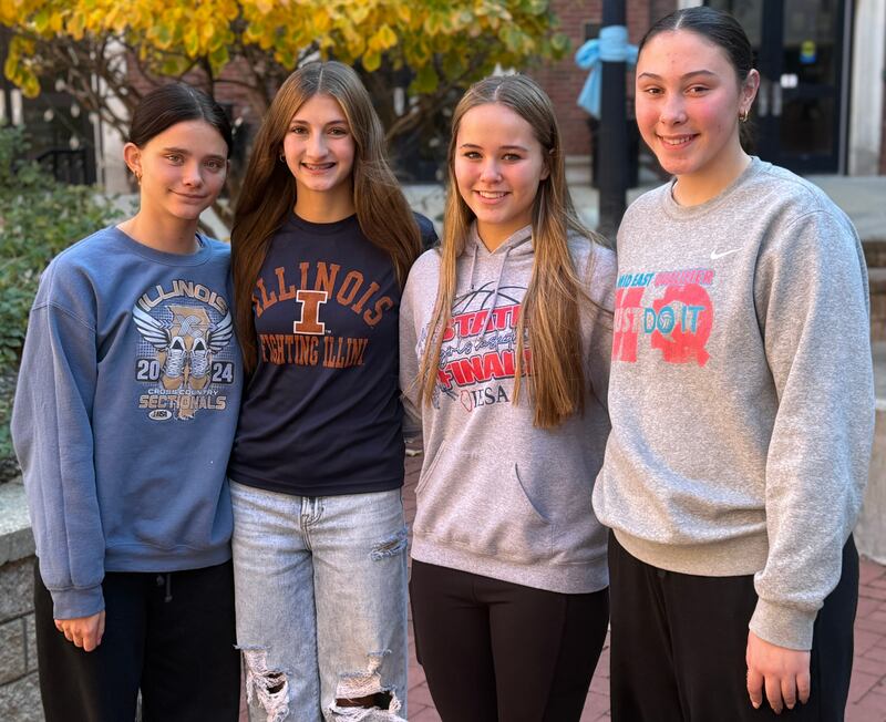 Ottawa Township High School 2026 Hugh O’Brian Youth Leadership program participants Georgia Kirkpatrick, Keelin Gross, Hailey Thrush, and Evelyn Andree