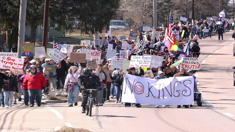 Photos: Hundreds gather for No Kings rally held in DeKalb to protest actions of current federal administration