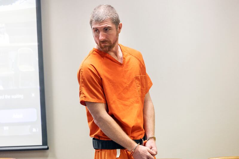 Kyle Cooper of Rock Falls appears in Whiteside County Circuit Court on Wednesday, March 19, 2025. Cooper is charged with first-degree murder in connection with the Feb. 14 fatal stabbing of Daniel Gordon outside of a Rock Falls residence.