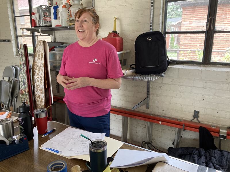 Kathleen Cantillon at an estate sale in River Forest on May 17. A Caring Transitions franchise owner, Cantillon helps ease people's transition from their former home to their next residence.
