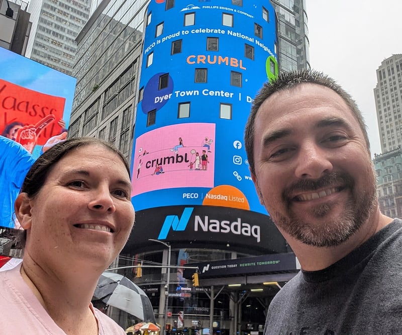 Crumbl owners Michelle and Derek and Hincks opened a store Friday in Bradley.